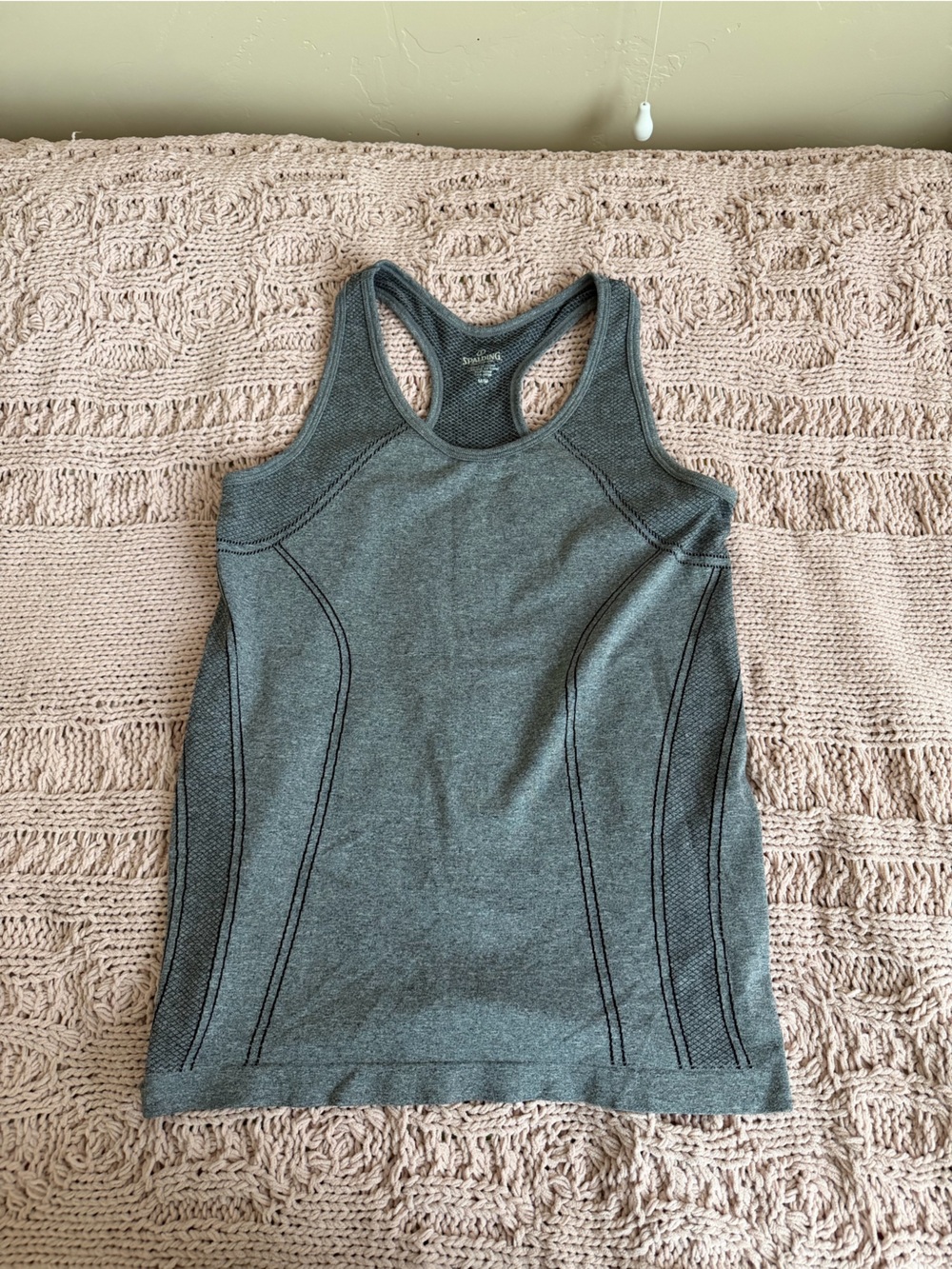 Spalding Gray Athletic Racerback Tank Top
